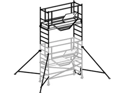 rolsteiger,1platform(s),1luik,platform BxD 2080x610mm,aluminium