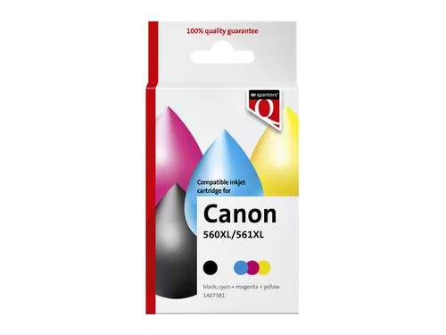Inktcartridge Quantore alternatief tbv Canon PG560XL CL561XL zwart+kl