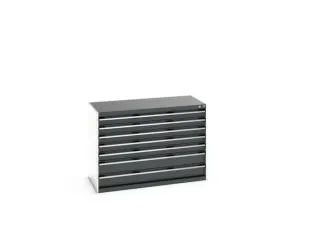 ladekast HxBxD 900x1300x650mm 7laden RAL7035 front RAL7016 - 7