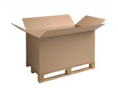Palletdoos 1185x785x670mm Dubbele Golf Bruin