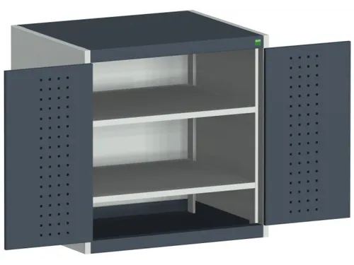 kast met geperforeerde platen,HxBxD 800x800x525mm,2xStalen bodem