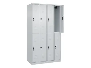 dubbeldekse locker,HxBxD 1850x1000x500mm,4x2vak.,vak B 250mm - 2