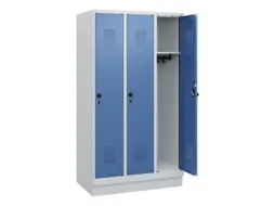 schoollocker,HxBxD 1630x900x500mm,3vak,vak B 300mm,draaigrendel,sokkel