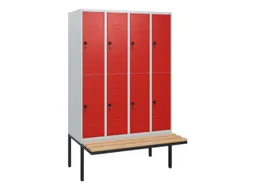 Dubbeldekse dekenkist,HxBxD 1950x1200x815mm,4x2vak.,vak B 300mm
