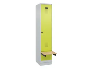 locker met bank,HxBxD 1950x400x815mm,1vak,vak B 400mm,draaigrendel - 2