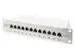 CAT 6A patchpaneel afgeschermd 12-poorts 1U 10'' rackmontage grijs