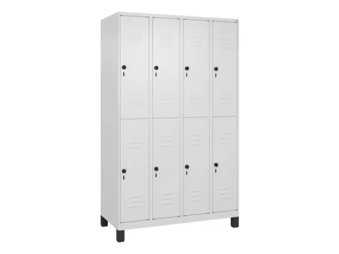 dubbeldekse locker,HxBxD 1950x1200x500mm,4x2vak.,vak B 300mm
