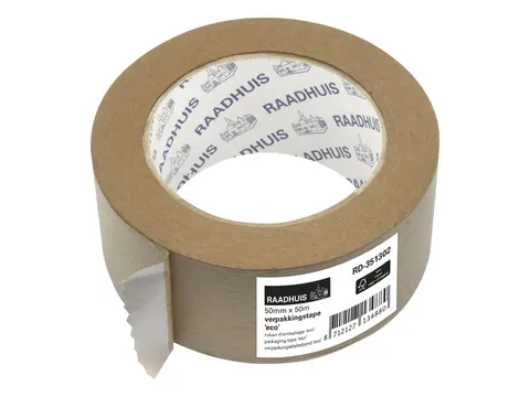 Verpakkingstape ECO Raadhuis 50mm x 50m papier