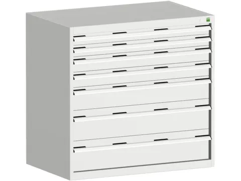ladekast HxBxD 1000x1050x650mm 7laden RAL7035 front RAL7035