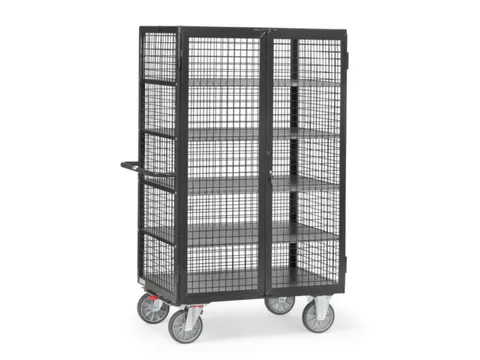 kastwagen,draagverm. 750kg,5etage(s),laadvl. LxB 1000x680mm,houtplaat