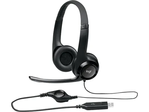 H390 Stereo Usb-A Headset 981-000406 bedraad zwart on-ear