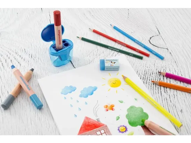 Taille-crayon Eberhard Faber 3 trous bleu