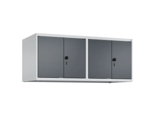 opzetkast,v. locker,4vak.,vak B 300mm,HxBxD 500x1200x500mm,vleugeldeur