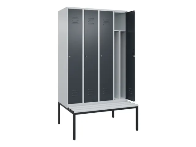 locker voor scheiding van kleding,HxBxD 2120x1200x815mm,4vak