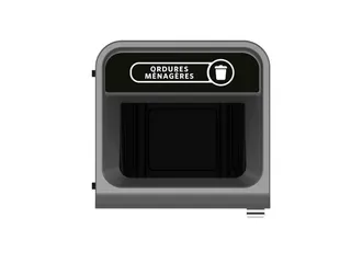 Configure Recyclingstation Ordures Menageres 87 Liter Antraciet Zwart - 2