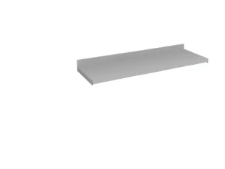 legbord,v. dossierstelling,BxD 1000x300mm,vakl. 60kg,staal,RAL7035 - 1