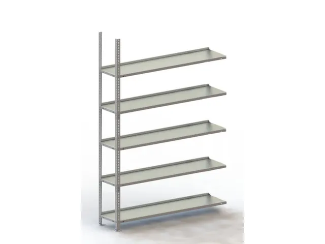 magazijnstelling,aanbouwveld,HxBxD 1850x1252x304mm,vaklast 80kg