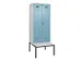 locker met bank,voor scheiding van kleding,HxBxD 2120x800x815mm,2vak