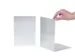 Boekensteun MAUL aluminium 16x15x21cm set 2 zilver