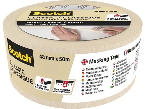 Afplaktape Scotch Classic 48mmx50m beige