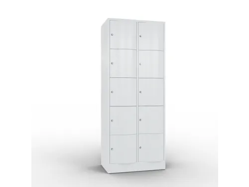 lockerkast cil.slot 1950x770x540mm 2x5 vakken RAL7035 front RAL7035