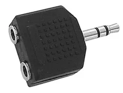 Dubbele Vrouwelijke 3.5mm Stereo Jack Mannelijke 3.5mm Stereo Jack