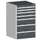 ladekast HxBxD 1000x650x650mm 7laden romp RAL7035 front RAL7016