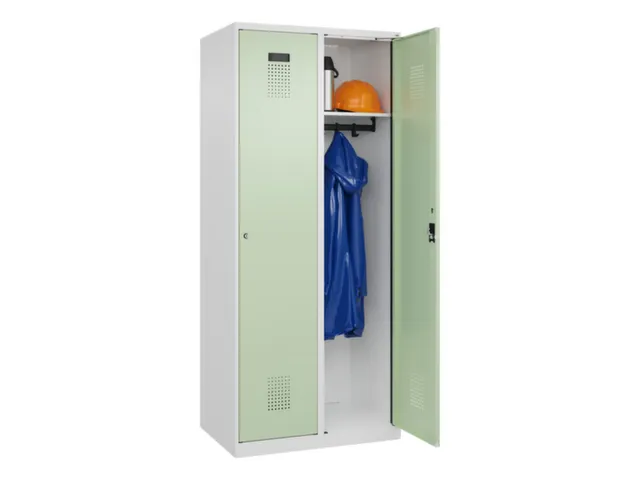 locker,HxBxD 1850x800x500mm,2vak,vak B 400mm,cil.-slot,staand op vloer