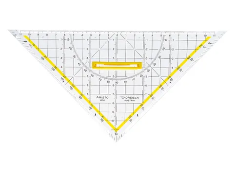 Tekendriehoek Aristo 25cm met afneembare greep