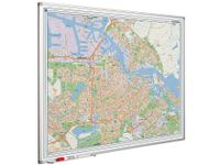 Landkaart Bord 100x130cm Softline Profiel 8mm Amsterdam