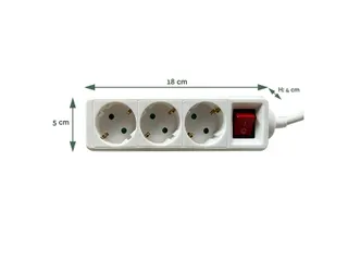 Stekkerdoos BRASQ 3 voudig 3 meter wit - 3