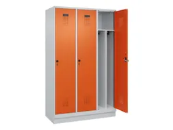 locker voor scheiding van kleding,HxBxD 1950x1200x500mm,3vak
