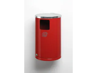 Afvalverzamelaar Wand-/Buisbevestiging 30 Liter Verzinkt Romp Ral3000 - 2