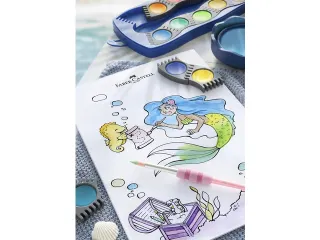 Penselenset Faber-Castell soft touch, 4 stuks pastel kleuren - 5