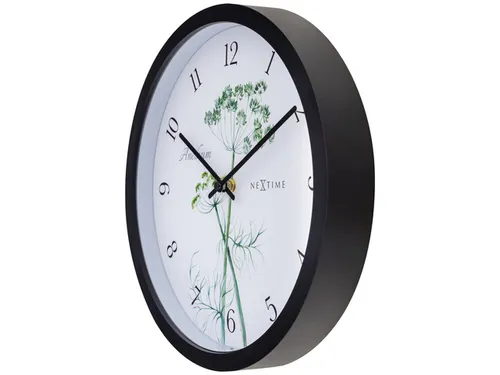 Buitenklok Nextime dia 30.5cm Anethium cijfers, zwarte rand witte wijz