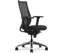 Bureaustoel Ergo Zwart Net Arbo Goedgekeurd Alu Voetkruis Lendensteun