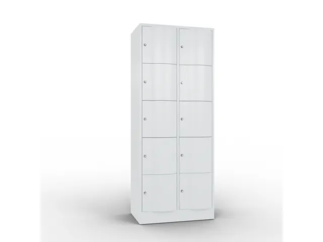 lockerkast cil.slot 1950x770x540mm 2x5 vakken RAL7035 front RAL7035