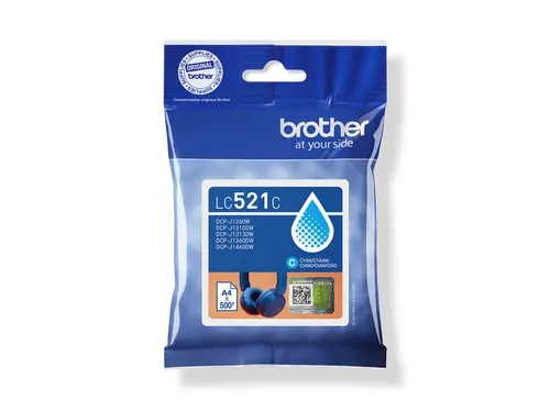 Inktcartridge Brother LC-521C blauw