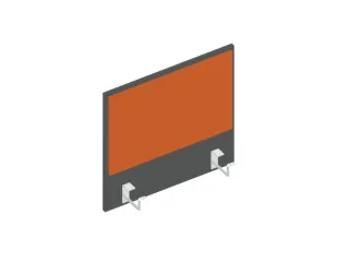 baliepaneel v. bureau aanbouw links MS-donkergrijs BN3012-oranje 600mm - 1