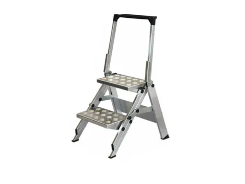 Vouwtrap Aluminium Platformhoogte 0.47m Geribbelde Plaat