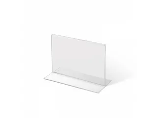 Folderhouder A7 T-stand Acryl liggend - 1