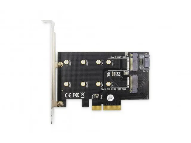 M.2 NGFF/NVMe SSD PCI Express 3.0 (x4) uitbreidingskaart