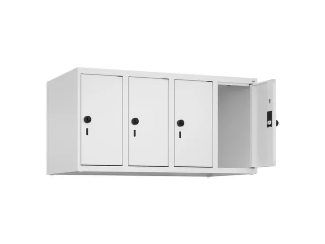 opzetkast,v. locker,4vak.,vak B 250mm,HxBxD 500x1000x500mm,vleugeldeur