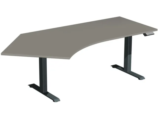 Av. régl. él. hauteur bureau d'angle HxlxP 730-1230x2166x1130mm