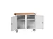 montagetafel 980x1050x600mm multiplexblad 2 kasten RAL7035 fr. RAL7035