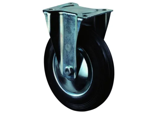 bokwiel,draagverm. 250kg,massief rubber-banden,ØxB 250x50mm,rollager
