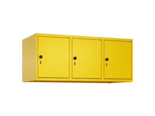 opzetkast,v. locker,3vak.,vak B 400mm,HxBxD 500x1200x500mm - 2