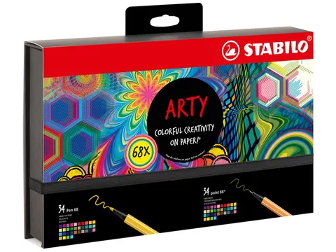 Fineliner STABILO point 88 & Pen 68 Arty creative assorti luxe box