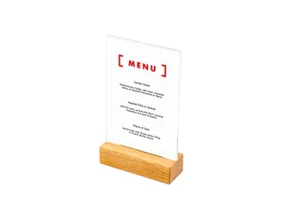 Menukaarthouder IEZZY T tafeldisplay A6 hout - 1
