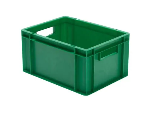 Euronorm-Stapelbak 19l 210x 400x 300mm Wanden/Bodem Gesloten Groen
